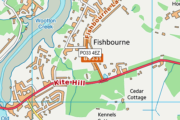 PO33 4EZ map - OS VectorMap District (Ordnance Survey) PO33 4EZ map - OS VectorMap District (Ordnance Survey)