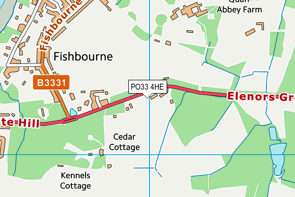 PO33 4HE map - OS VectorMap District (Ordnance Survey) PO33 4HE map - OS VectorMap District (Ordnance Survey)