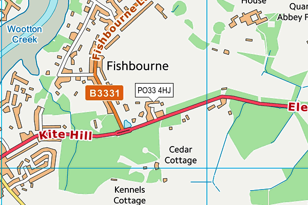 PO33 4HJ map - OS VectorMap District (Ordnance Survey) PO33 4HJ map - OS VectorMap District (Ordnance Survey)
