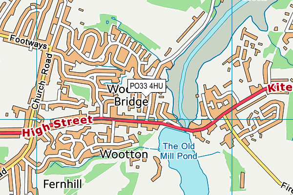 PO33 4HU map - OS VectorMap District (Ordnance Survey)