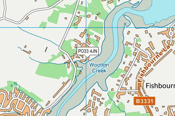 PO33 4JN map - OS VectorMap District (Ordnance Survey) PO33 4JN map - OS VectorMap District (Ordnance Survey)