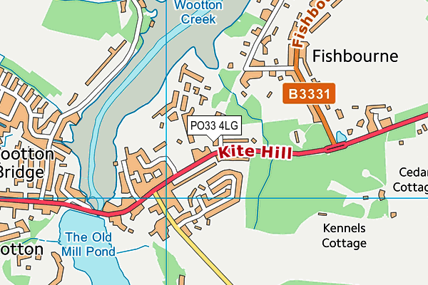 PO33 4LG map - OS VectorMap District (Ordnance Survey)