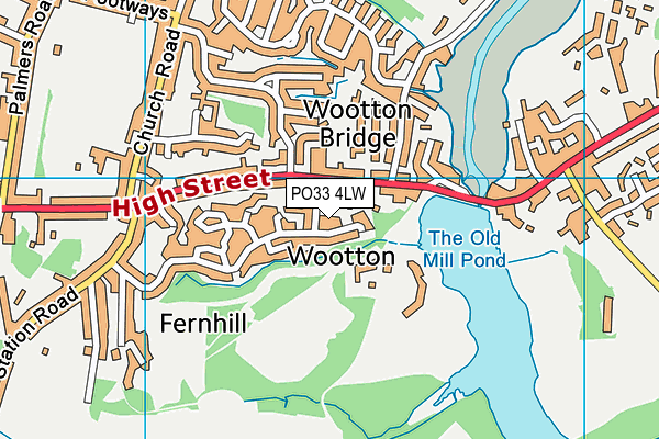 PO33 4LW map - OS VectorMap District (Ordnance Survey) PO33 4LW map - OS VectorMap District (Ordnance Survey)