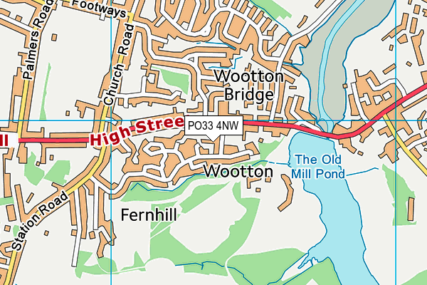 PO33 4NW map - OS VectorMap District (Ordnance Survey) PO33 4NW map - OS VectorMap District (Ordnance Survey)