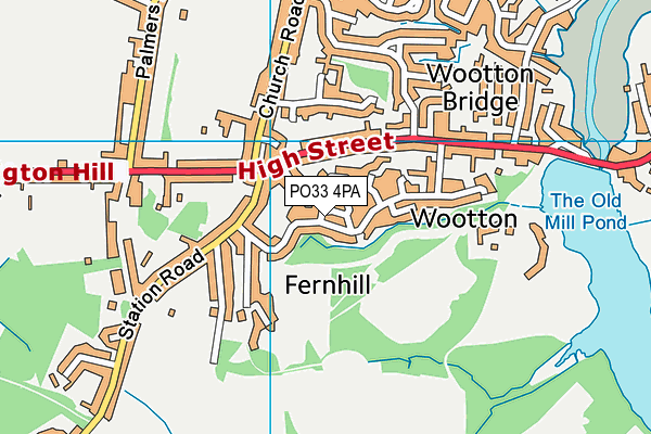 PO33 4PA map - OS VectorMap District (Ordnance Survey)