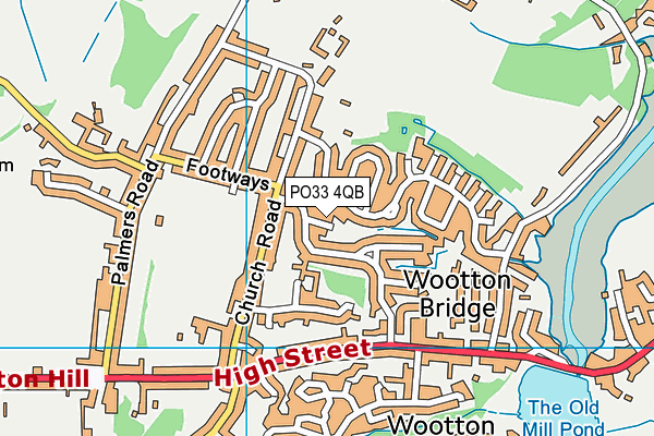 PO33 4QB map - OS VectorMap District (Ordnance Survey)