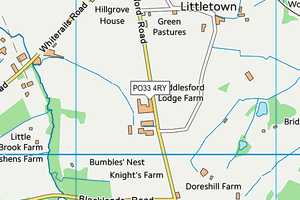 PO33 4RY map - OS VectorMap District (Ordnance Survey) PO33 4RY map - OS VectorMap District (Ordnance Survey)
