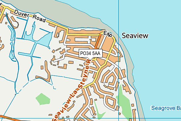PO34 5AA map - OS VectorMap District (Ordnance Survey) PO34 5AA map - OS VectorMap District (Ordnance Survey)