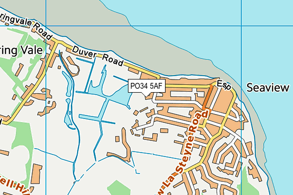 PO34 5AF map - OS VectorMap District (Ordnance Survey) PO34 5AF map - OS VectorMap District (Ordnance Survey)