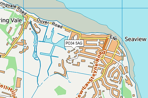 PO34 5AG map - OS VectorMap District (Ordnance Survey) PO34 5AG map - OS VectorMap District (Ordnance Survey)