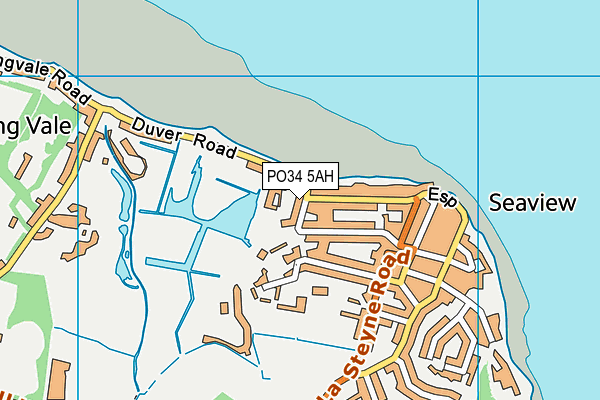 PO34 5AH map - OS VectorMap District (Ordnance Survey) PO34 5AH map - OS VectorMap District (Ordnance Survey)
