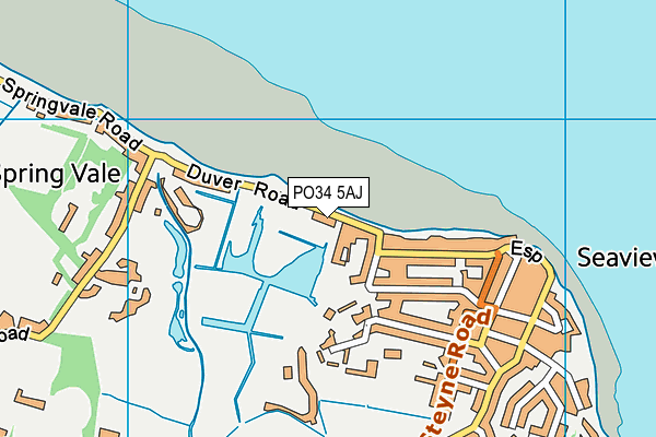 PO34 5AJ map - OS VectorMap District (Ordnance Survey) PO34 5AJ map - OS VectorMap District (Ordnance Survey)