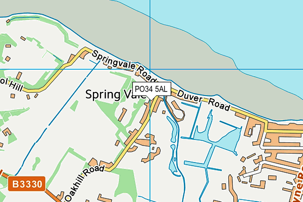 PO34 5AL map - OS VectorMap District (Ordnance Survey) PO34 5AL map - OS VectorMap District (Ordnance Survey)
