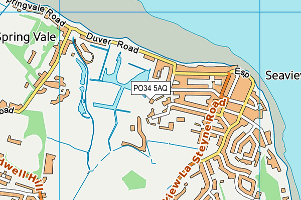 PO34 5AQ map - OS VectorMap District (Ordnance Survey) PO34 5AQ map - OS VectorMap District (Ordnance Survey)