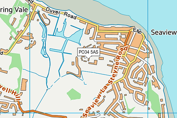 PO34 5AS map - OS VectorMap District (Ordnance Survey) PO34 5AS map - OS VectorMap District (Ordnance Survey)