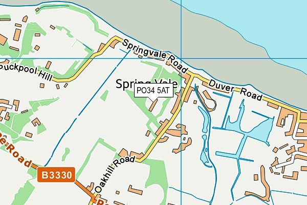 PO34 5AT map - OS VectorMap District (Ordnance Survey) PO34 5AT map - OS VectorMap District (Ordnance Survey)