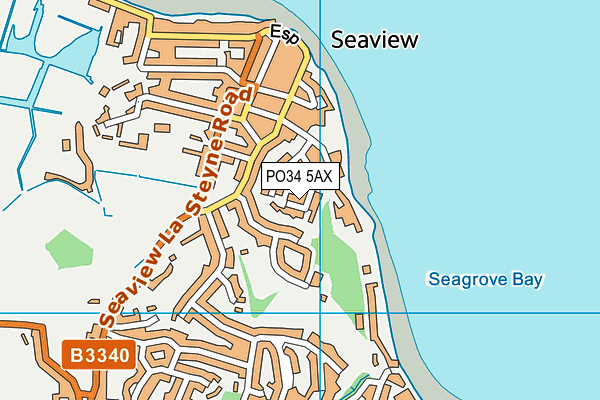 PO34 5AX map - OS VectorMap District (Ordnance Survey) PO34 5AX map - OS VectorMap District (Ordnance Survey)