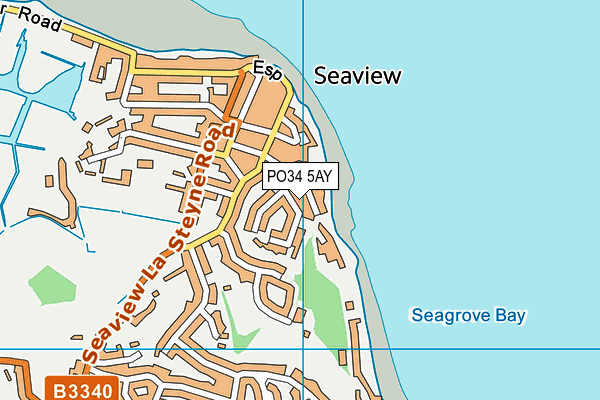PO34 5AY map - OS VectorMap District (Ordnance Survey) PO34 5AY map - OS VectorMap District (Ordnance Survey)