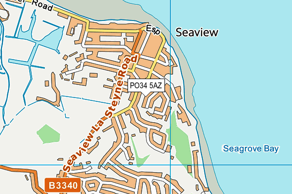 PO34 5AZ map - OS VectorMap District (Ordnance Survey) PO34 5AZ map - OS VectorMap District (Ordnance Survey)