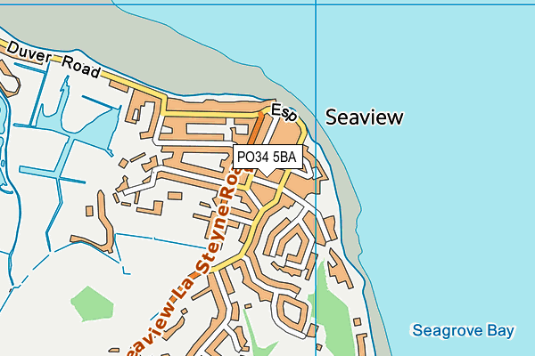 PO34 5BA map - OS VectorMap District (Ordnance Survey) PO34 5BA map - OS VectorMap District (Ordnance Survey)