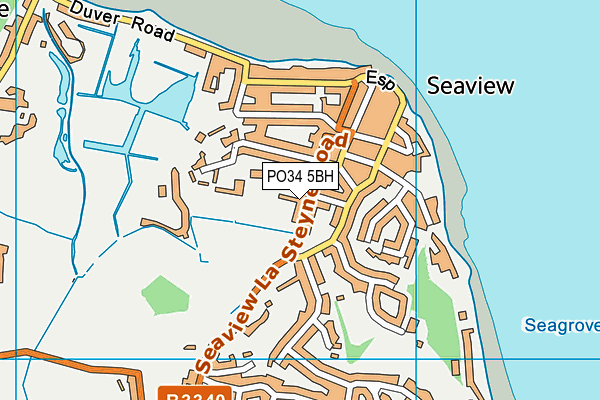 PO34 5BH map - OS VectorMap District (Ordnance Survey) PO34 5BH map - OS VectorMap District (Ordnance Survey)