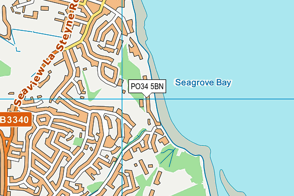 PO34 5BN map - OS VectorMap District (Ordnance Survey) PO34 5BN map - OS VectorMap District (Ordnance Survey)