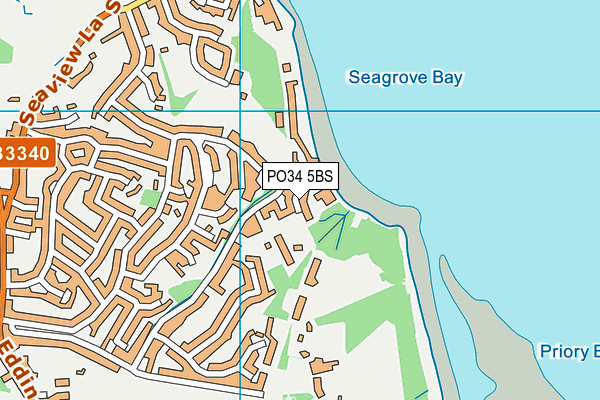 PO34 5BS map - OS VectorMap District (Ordnance Survey) PO34 5BS map - OS VectorMap District (Ordnance Survey)