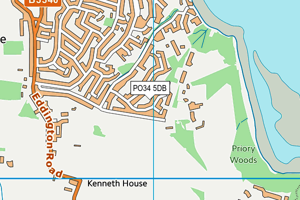 PO34 5DB map - OS VectorMap District (Ordnance Survey) PO34 5DB map - OS VectorMap District (Ordnance Survey)