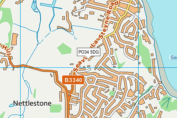 PO34 5DG map - OS VectorMap District (Ordnance Survey) PO34 5DG map - OS VectorMap District (Ordnance Survey)