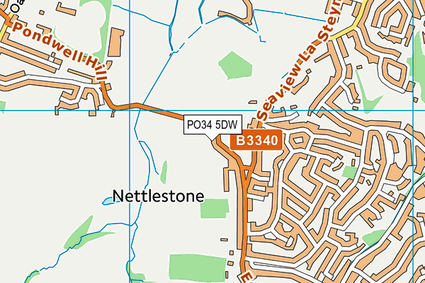 PO34 5DW map - OS VectorMap District (Ordnance Survey)