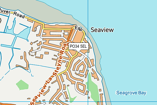 PO34 5EL map - OS VectorMap District (Ordnance Survey) PO34 5EL map - OS VectorMap District (Ordnance Survey)