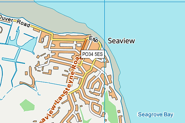 PO34 5ES map - OS VectorMap District (Ordnance Survey) PO34 5ES map - OS VectorMap District (Ordnance Survey)