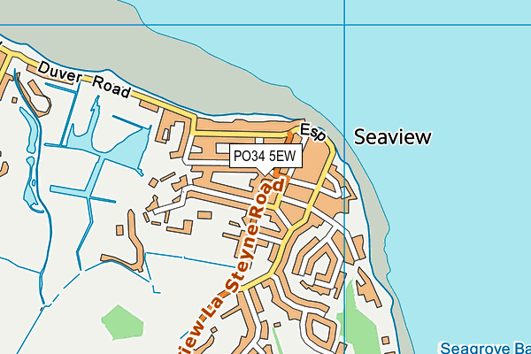 PO34 5EW map - OS VectorMap District (Ordnance Survey) PO34 5EW map - OS VectorMap District (Ordnance Survey)