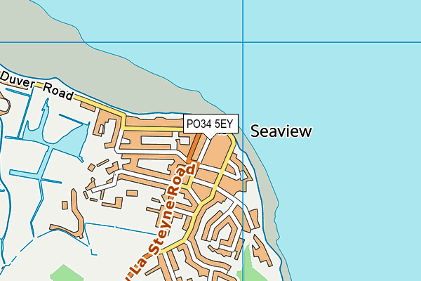 PO34 5EY map - OS VectorMap District (Ordnance Survey) PO34 5EY map - OS VectorMap District (Ordnance Survey)