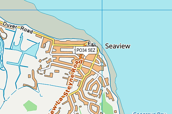 PO34 5EZ map - OS VectorMap District (Ordnance Survey) PO34 5EZ map - OS VectorMap District (Ordnance Survey)
