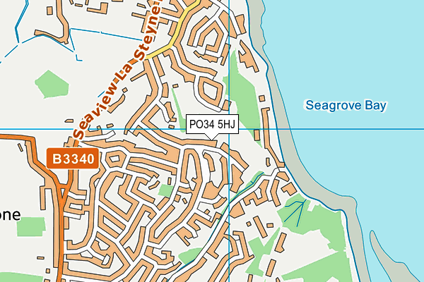 PO34 5HJ map - OS VectorMap District (Ordnance Survey) PO34 5HJ map - OS VectorMap District (Ordnance Survey)