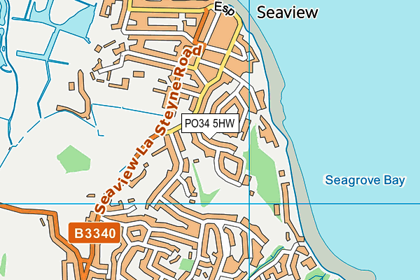 PO34 5HW map - OS VectorMap District (Ordnance Survey) PO34 5HW map - OS VectorMap District (Ordnance Survey)