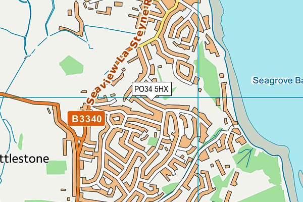 PO34 5HX map - OS VectorMap District (Ordnance Survey) PO34 5HX map - OS VectorMap District (Ordnance Survey)