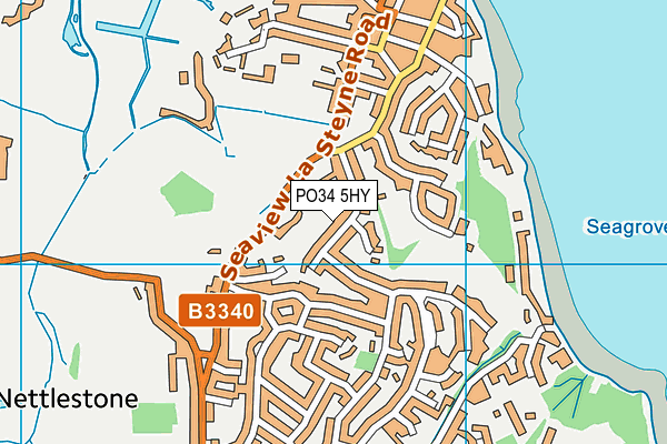 PO34 5HY map - OS VectorMap District (Ordnance Survey) PO34 5HY map - OS VectorMap District (Ordnance Survey)