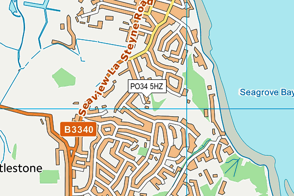 PO34 5HZ map - OS VectorMap District (Ordnance Survey) PO34 5HZ map - OS VectorMap District (Ordnance Survey)