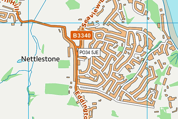 PO34 5JE map - OS VectorMap District (Ordnance Survey) PO34 5JE map - OS VectorMap District (Ordnance Survey)