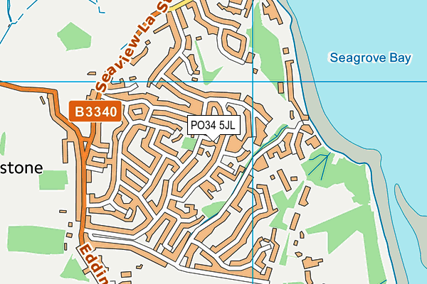 PO34 5JL map - OS VectorMap District (Ordnance Survey) PO34 5JL map - OS VectorMap District (Ordnance Survey)
