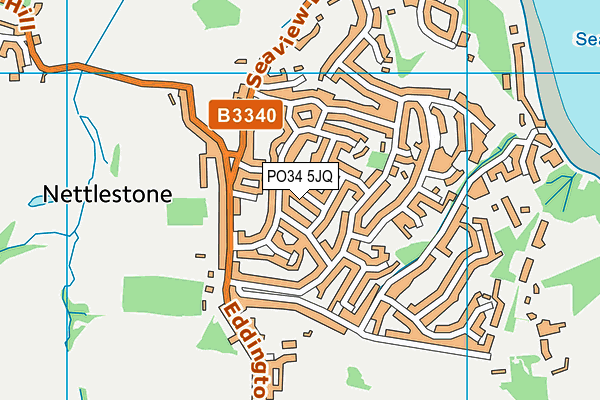 PO34 5JQ map - OS VectorMap District (Ordnance Survey)