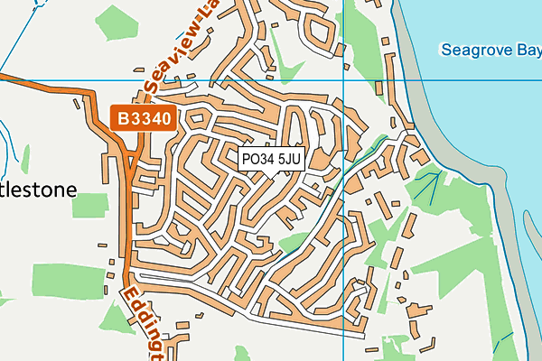 PO34 5JU map - OS VectorMap District (Ordnance Survey) PO34 5JU map - OS VectorMap District (Ordnance Survey)