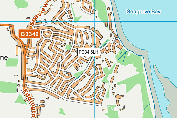 PO34 5LH map - OS VectorMap District (Ordnance Survey) PO34 5LH map - OS VectorMap District (Ordnance Survey)