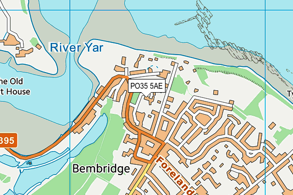 PO35 5AE map - OS VectorMap District (Ordnance Survey) PO35 5AE map - OS VectorMap District (Ordnance Survey)