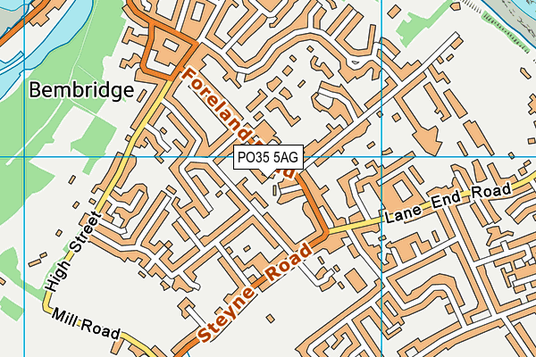 PO35 5AG map - OS VectorMap District (Ordnance Survey) PO35 5AG map - OS VectorMap District (Ordnance Survey)