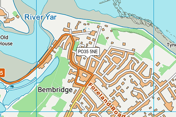 PO35 5NE map - OS VectorMap District (Ordnance Survey) PO35 5NE map - OS VectorMap District (Ordnance Survey)