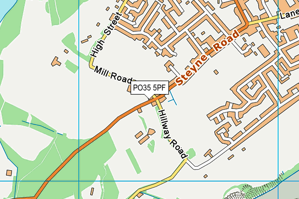 PO35 5PF map - OS VectorMap District (Ordnance Survey) PO35 5PF map - OS VectorMap District (Ordnance Survey)