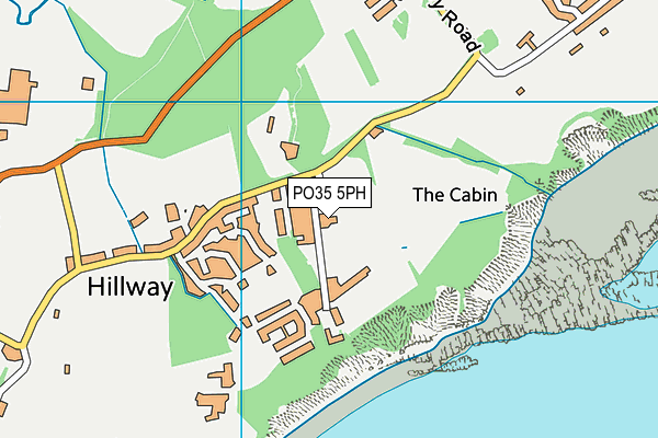 PO35 5PH map - OS VectorMap District (Ordnance Survey)